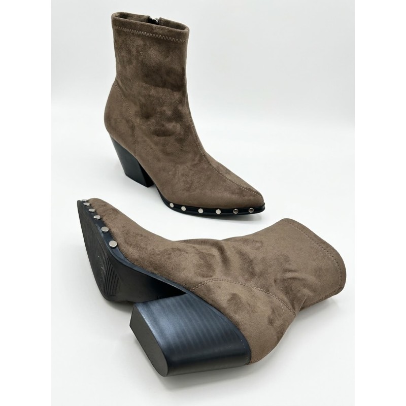 Botas de Suede con Tacón Cuadrado y Detalles de Hebilla... 2