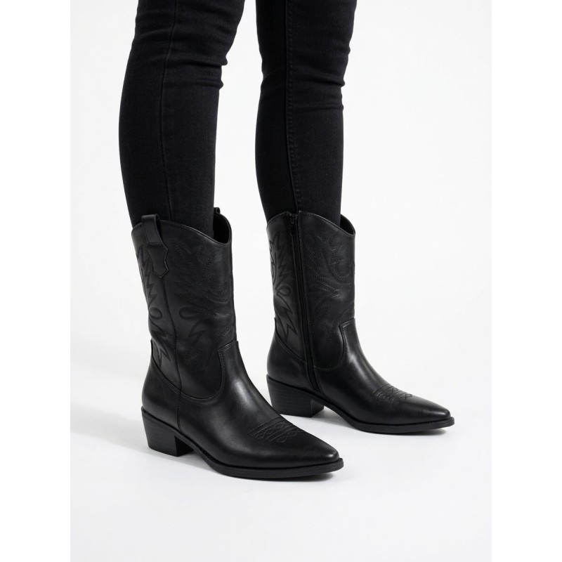 Botines cowboy de ante estilo vintage...