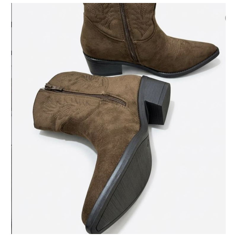 Botines Camperos Estilo Vaquero Con...