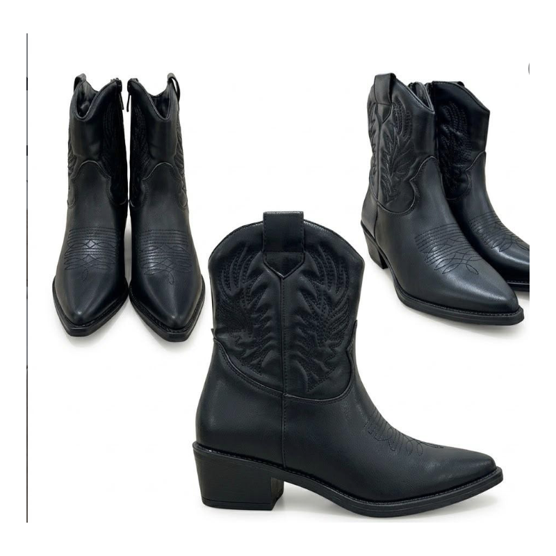 Botines Camperos Estilo Vaquero Con...