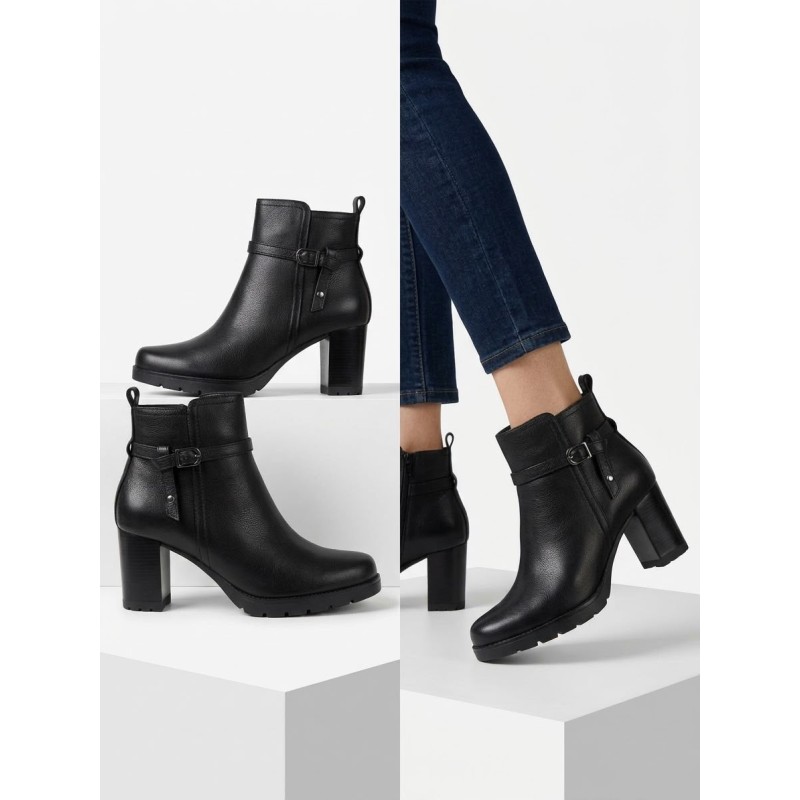 Botines de Tacón Ancho y Plataforma Estilo Militar con... 2