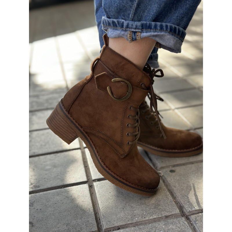 Botín antelina cordones