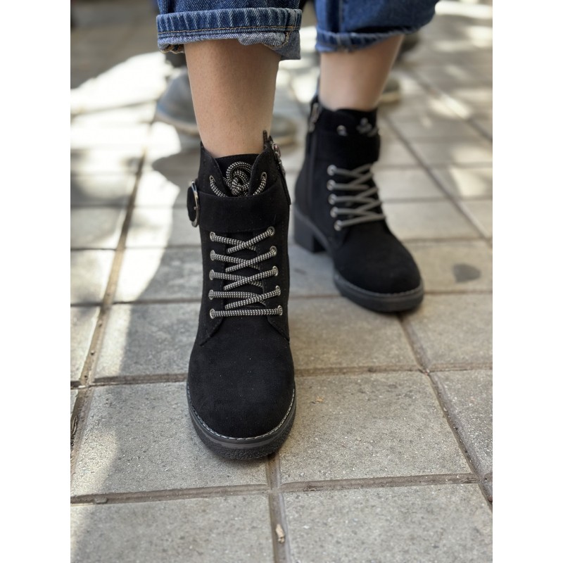 Botín antelina cordones