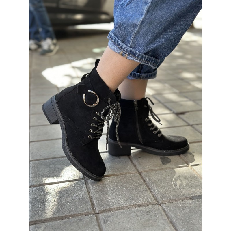 Botín antelina cordones