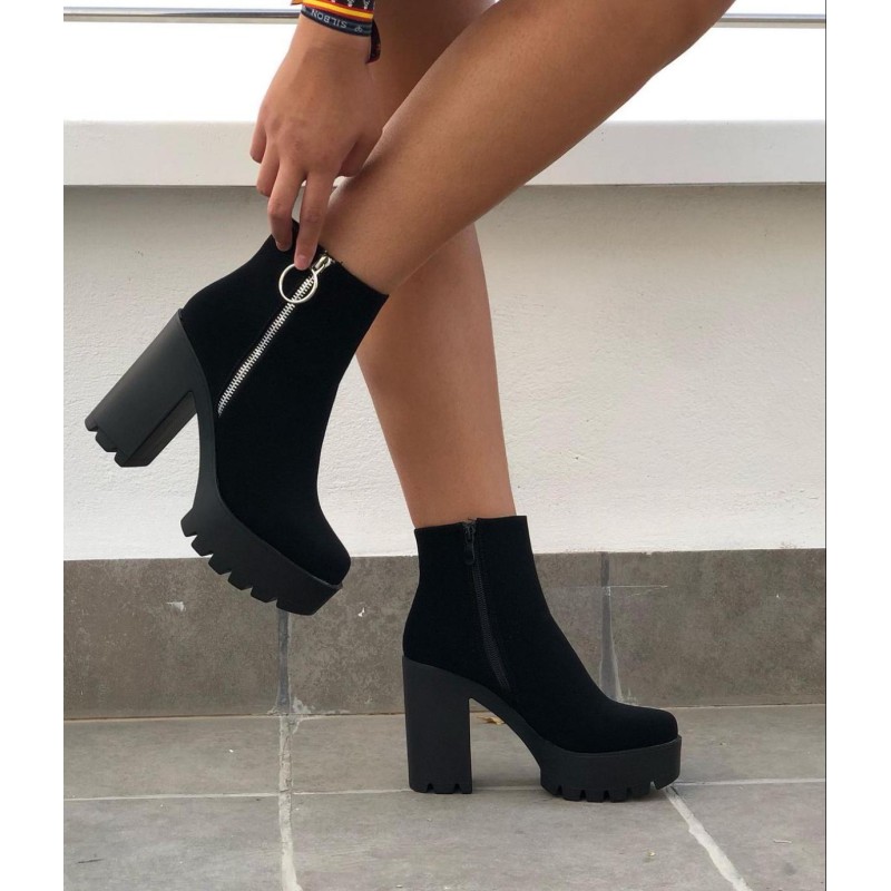 Botín Decorado Cremallera