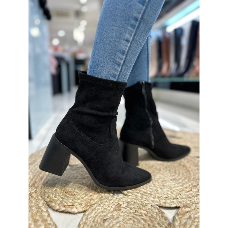 Botín De Tacón Ancho